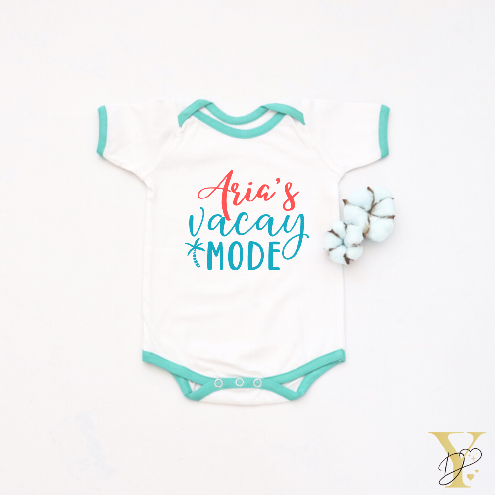 Personalised Vacay Mode Bodysuit - Tinycubs - 