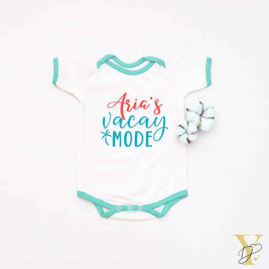 Personalised Vacay Mode Bodysuit - Tinycubs - 