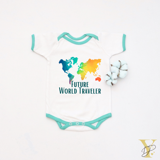 Personalised World Traveler Bodysuit - Tinycubs - 