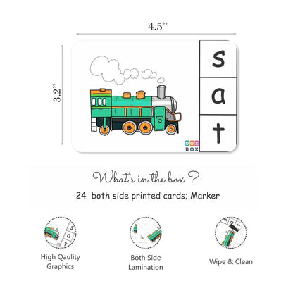Phonics beginning sound activity Flashcards- Pack of 24 - Tinycubs - 