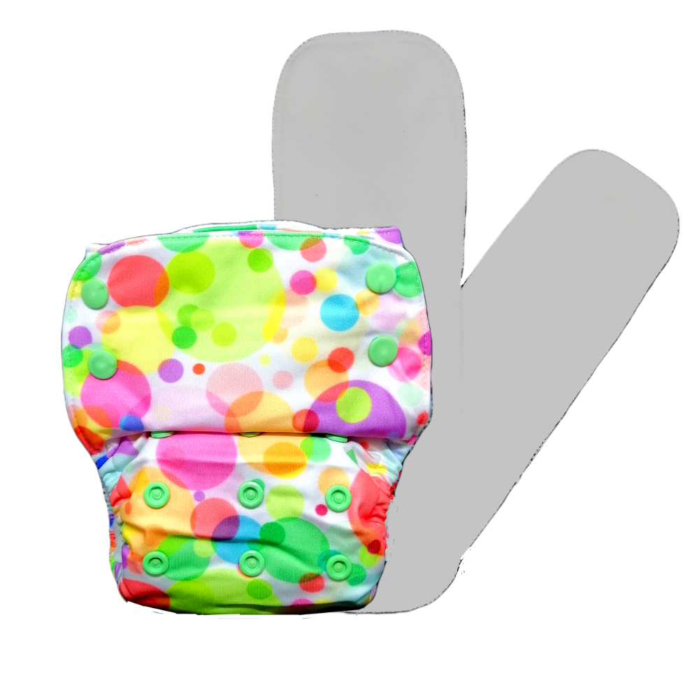 Polka Hues – Nano AIO with 2 organic cotton inserts - Tinycubs - 