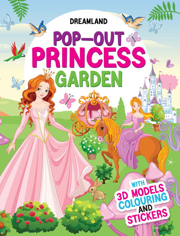 Pop-Out Princess Garden- With 3D Models Colouring Stickers - Tinycubs - 