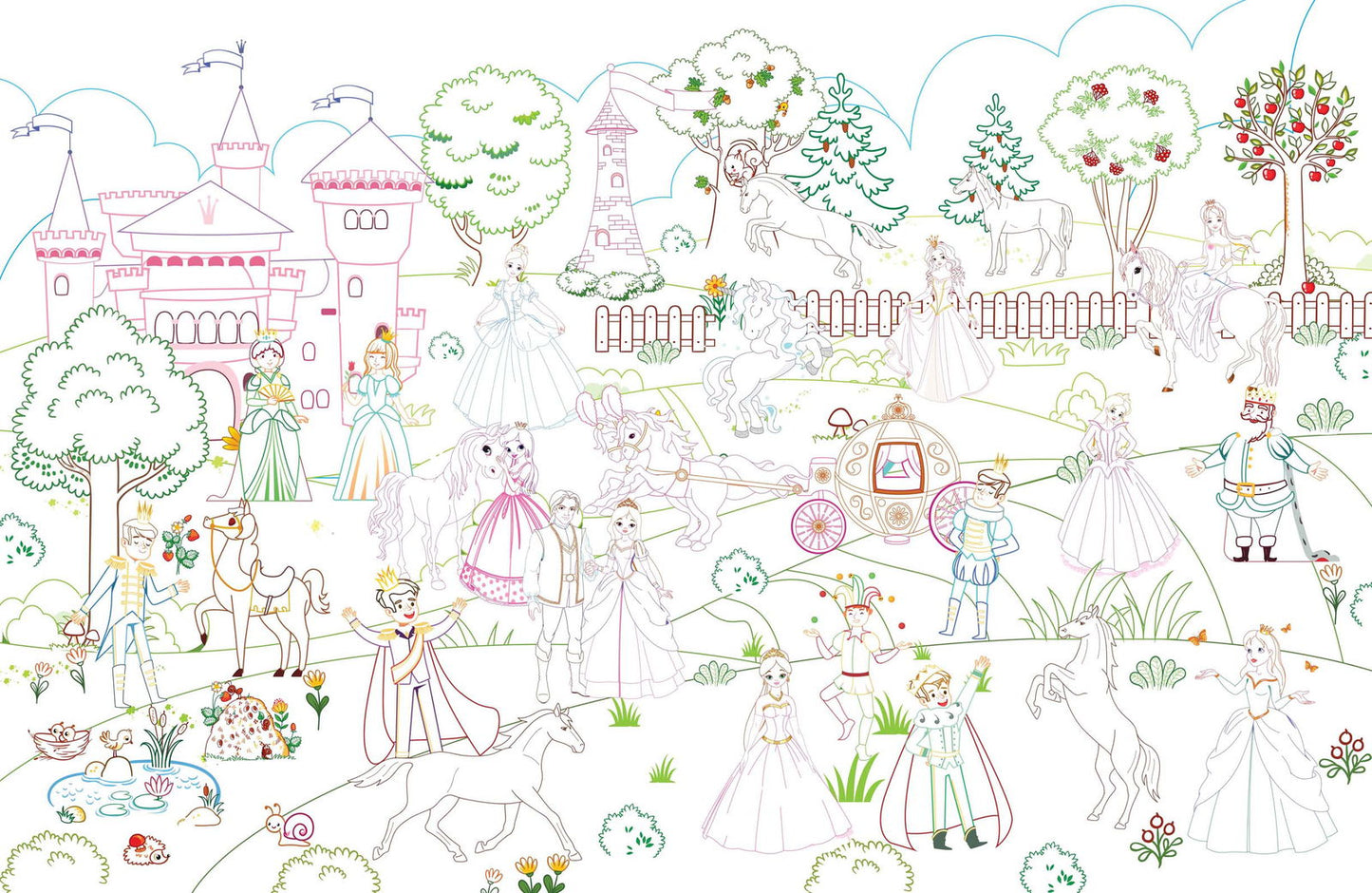Pop-Out Princess Garden- With 3D Models Colouring Stickers - Tinycubs - 