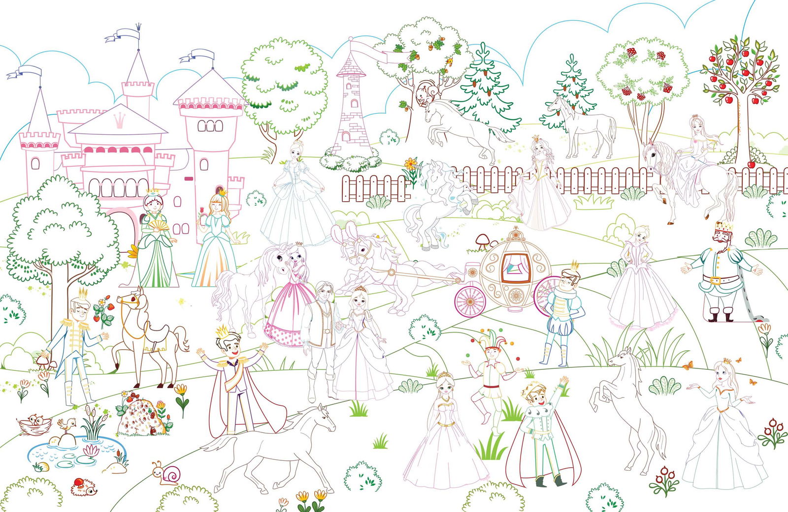 Pop-Out Princess Garden- With 3D Models Colouring Stickers - Tinycubs - 