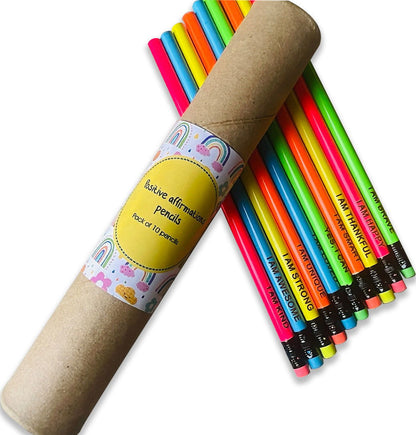 Positive affirmations pencils- Pack of 10 - Tinycubs - 