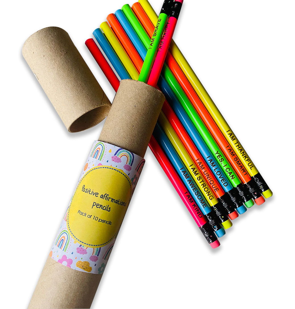 Positive affirmations pencils- Pack of 10 - Tinycubs - 