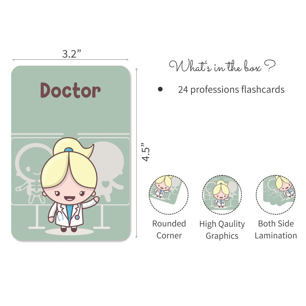 Profession Flashcards- Pack of 24 - Tinycubs - 