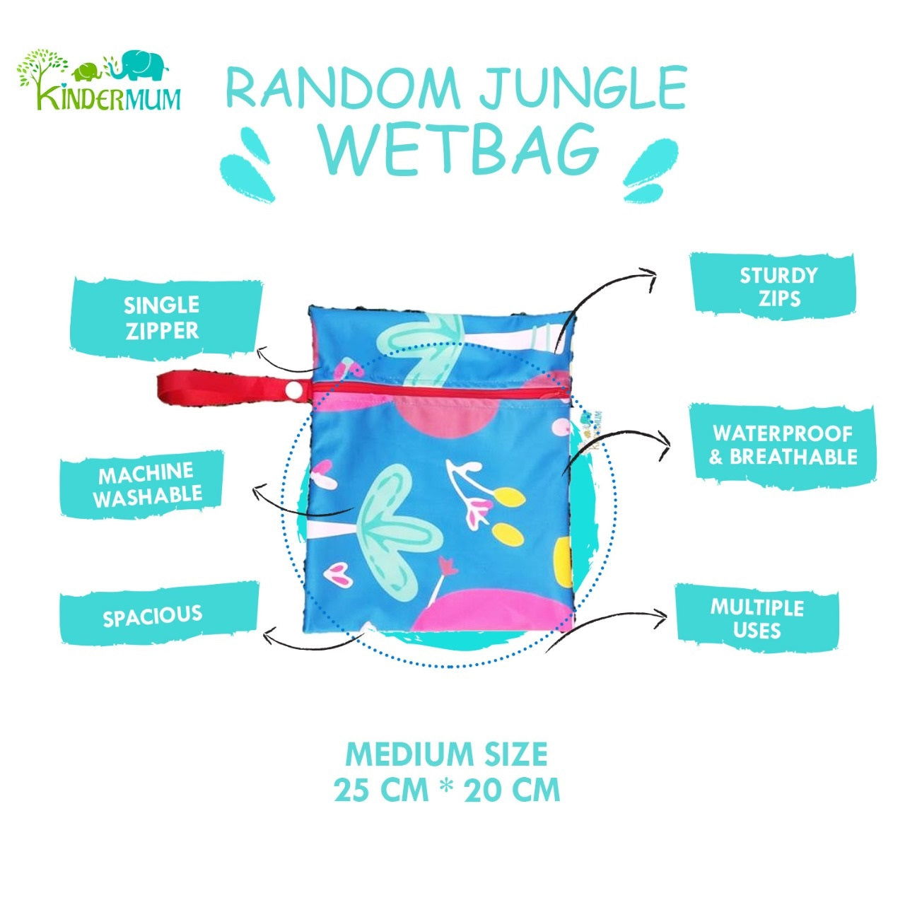 Random Jungle -Medium Kinder Wetbags - Tinycubs - 