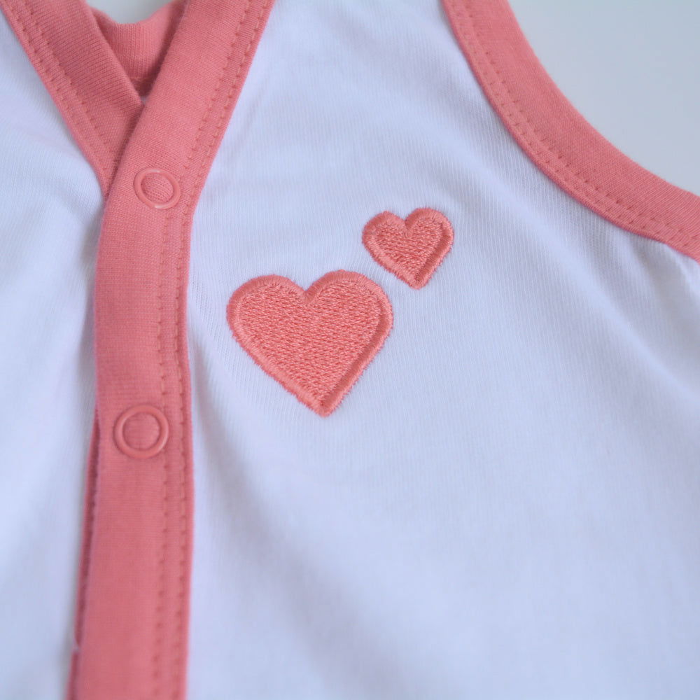 Red Hearts - Doodle Baby Vests (Set of 2) - Tinycubs - 