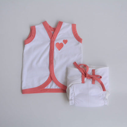 Red Hearts Babywear Set - Tinycubs - 