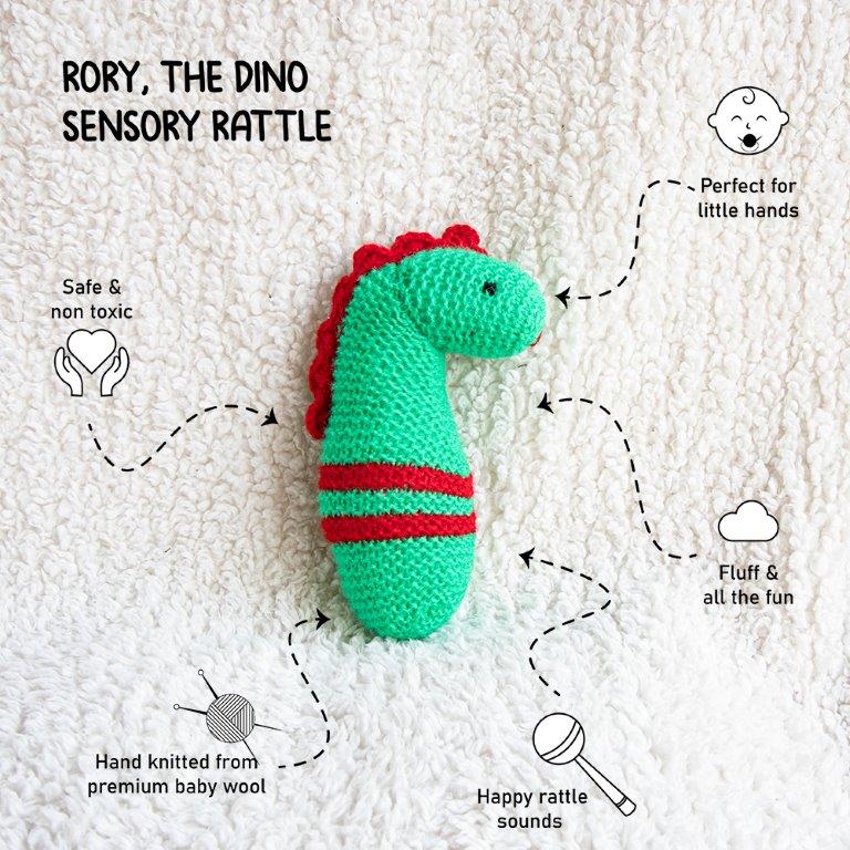 Rory, The Dino Sensory Rattle - Tinycubs - 
