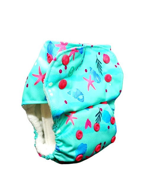 SeaShore- Nano AIO Cloth Diaper with 2 organic cloth insert - Tinycubs - 