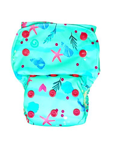 SeaShore- Nano AIO Cloth Diaper with 2 organic cloth insert - Tinycubs - 
