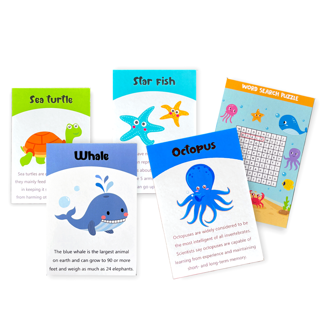 Sea animals flashcards - Tinycubs - 