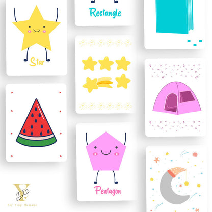 Shapes Flash Cards & Diwali Bodysuit Gift Set - Tinycubs - 