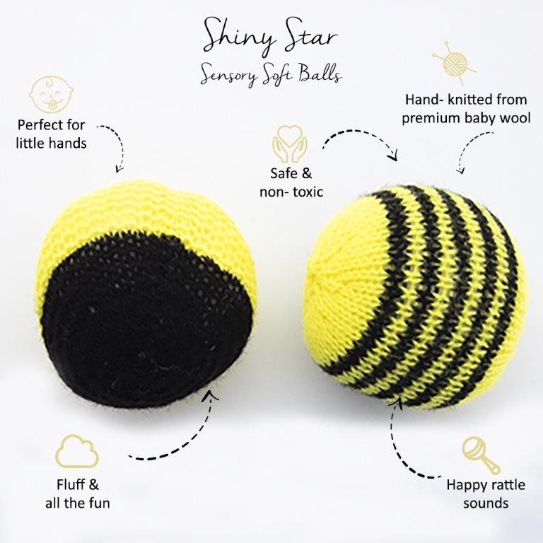 Shiny Star Sensory Soft Balls - Tinycubs - 