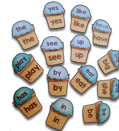 Sight words ice cream matching activity - Tinycubs - 