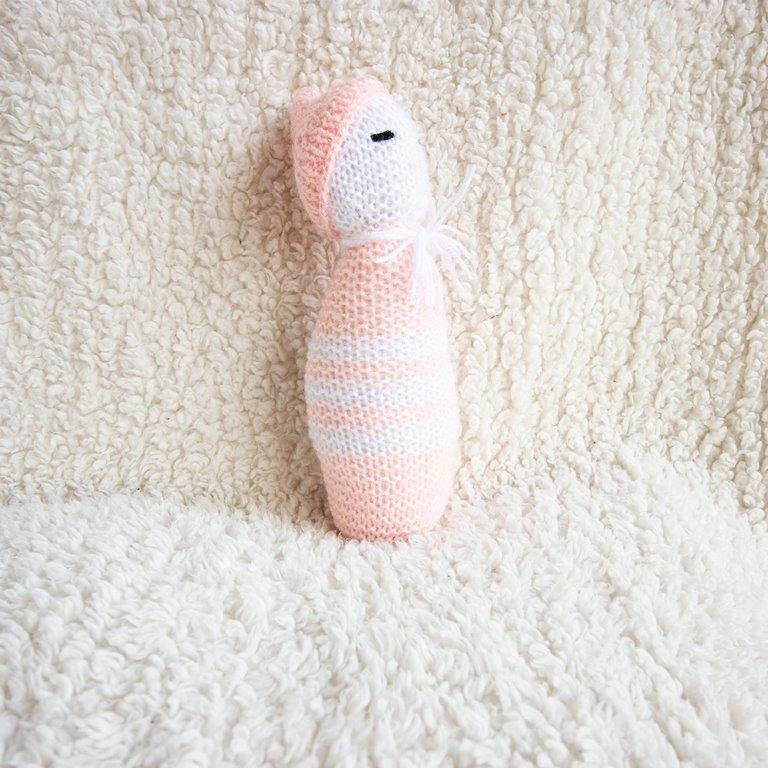 Sleepy Head Sensory Rattle - Peach - Tinycubs - 