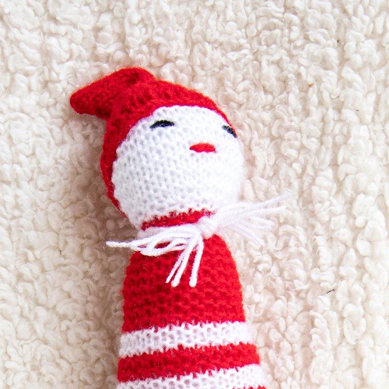 Sleepy Head Sensory Rattle - Red - Tinycubs - 