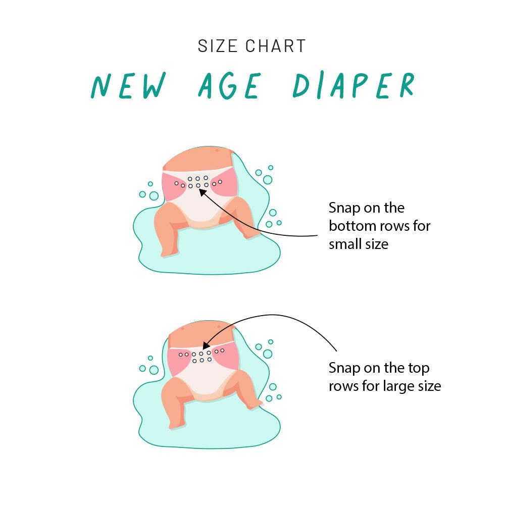 Snugkins -New Age Reusable, Waterproof & Washable Cloth Diapers for Babies ( 0-2 years).Contains 1 Diaper, 1 Wet-Free Organic Cotton Prefold Pad and 1 Booster Pad. Fits 5kg - 14kg babies – Classy Kiss - Tinycubs - 