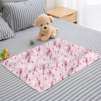Snugkins – Baby Diaper Changing Mat, Baby Urine Sheet, Reusable & Waterproof Nappy Changing Mat, Super Absorbant Mat Ideal for Newborn Babies –( 0 -12 Months )( 28 x 18 Inch ) - Pack of 1- Sakura - Tinycubs - 