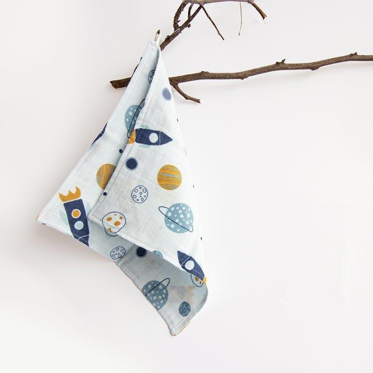 Stars & Sky- Organic Muslin Wipes (Set Of 6) - Tinycubs - 