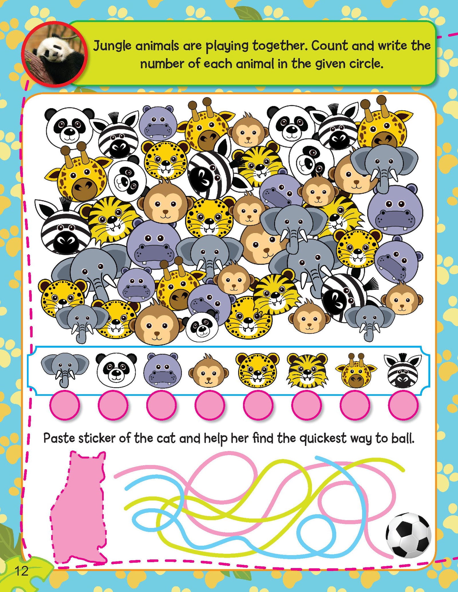 Sticker Activity Book - Jungle Animals - Tinycubs - 