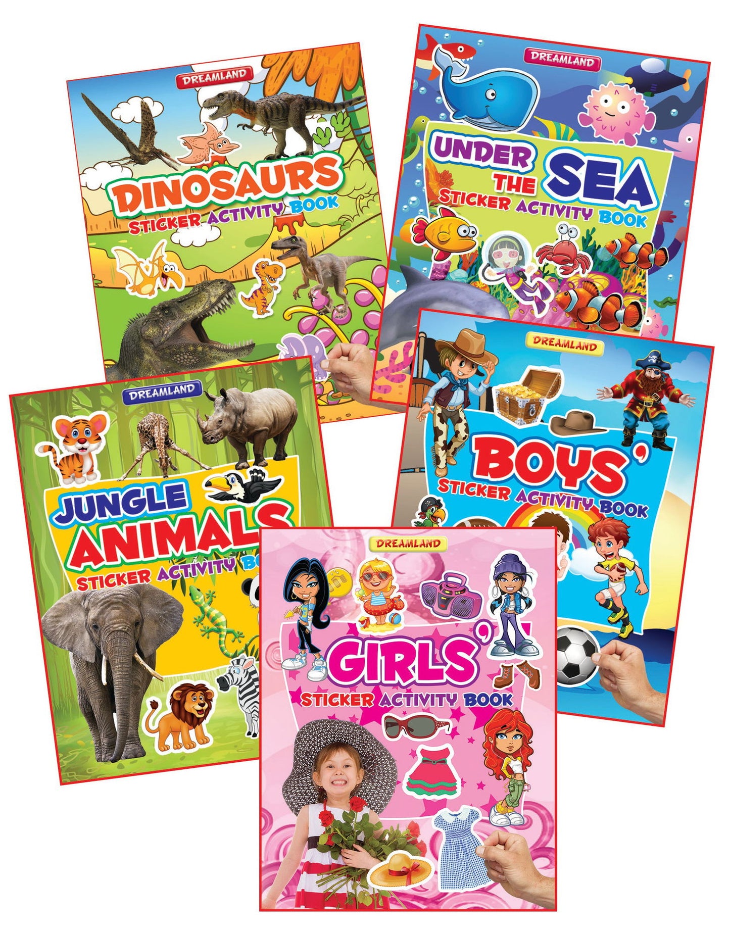 Sticker Activity Book - Pack (5 Titles) - Tinycubs - 