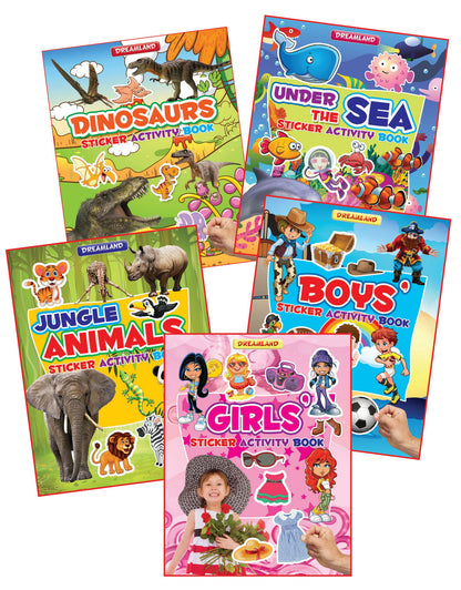 Sticker Activity Book - Pack (5 Titles) - Tinycubs - 