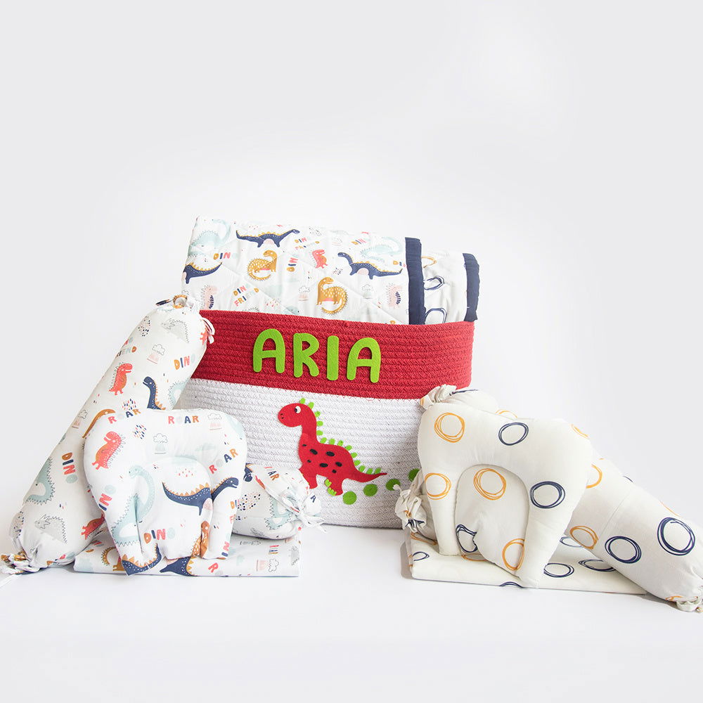Super Value Bedding Set - Dino Friend & Doodle Circles (Set of 11) - Tinycubs - 