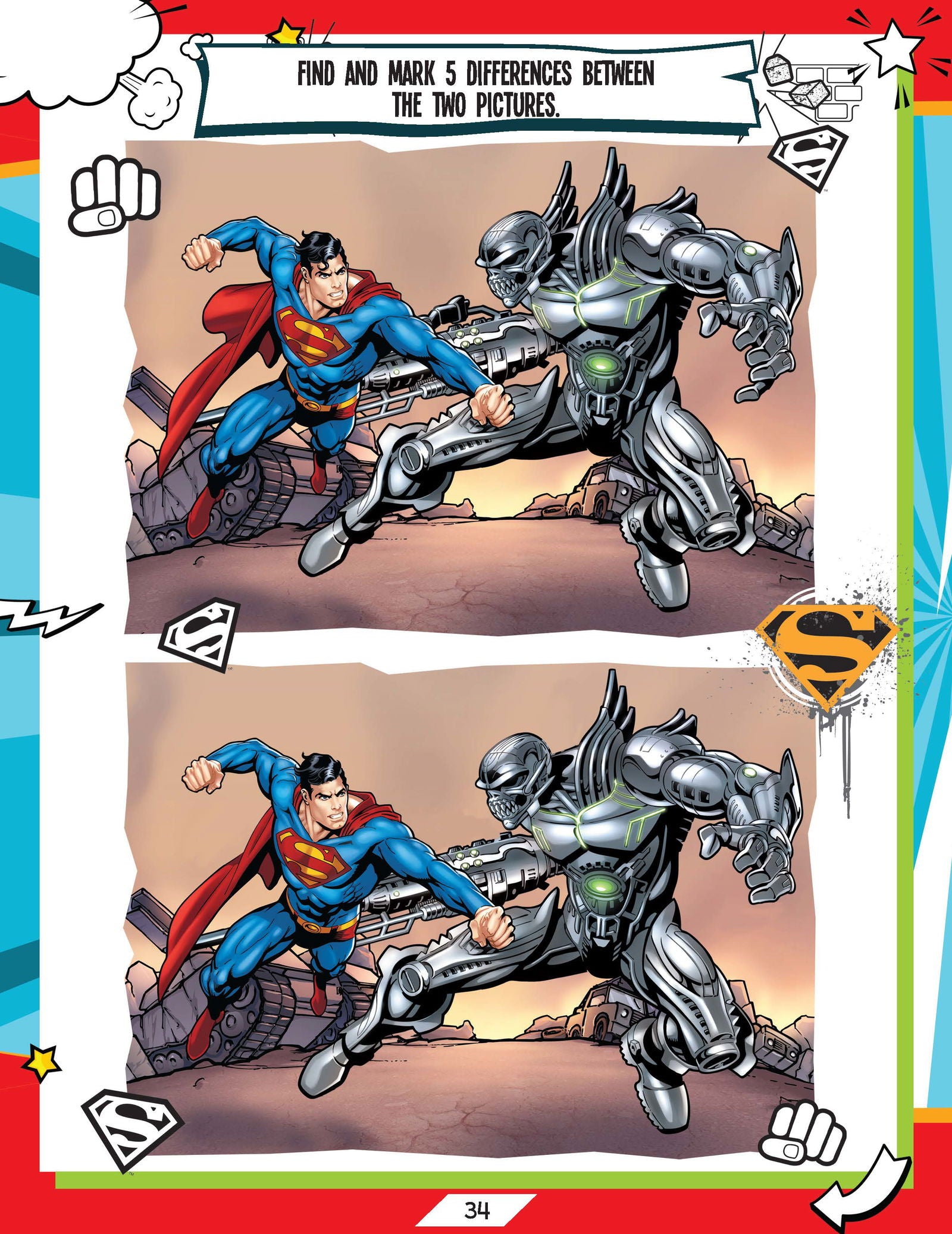 Superman Activity and Colouring  Book - Tinycubs - 