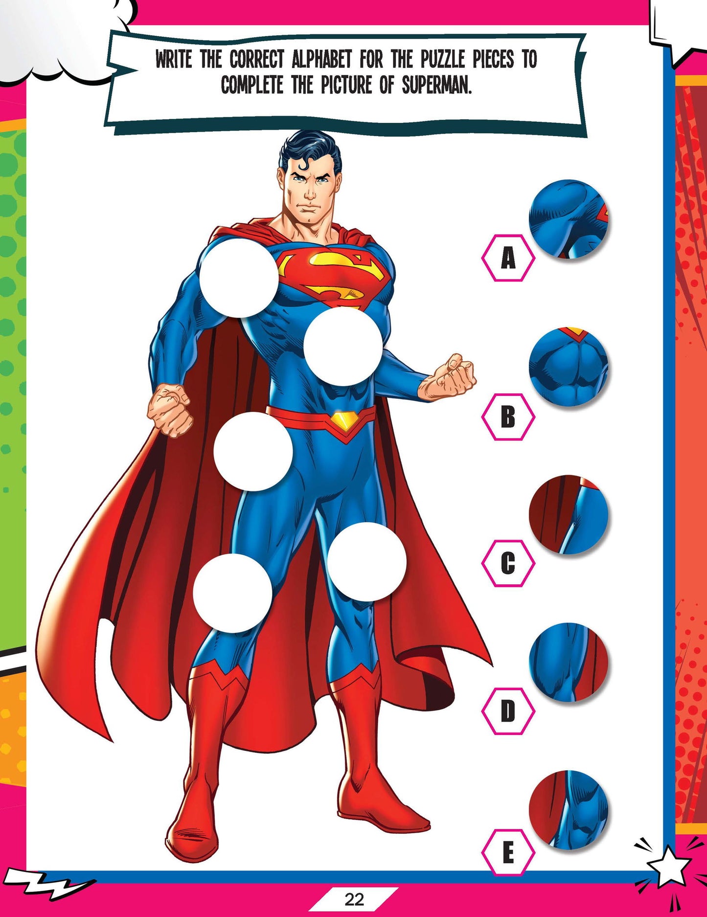 Superman Activity and Colouring  Book - Tinycubs - 
