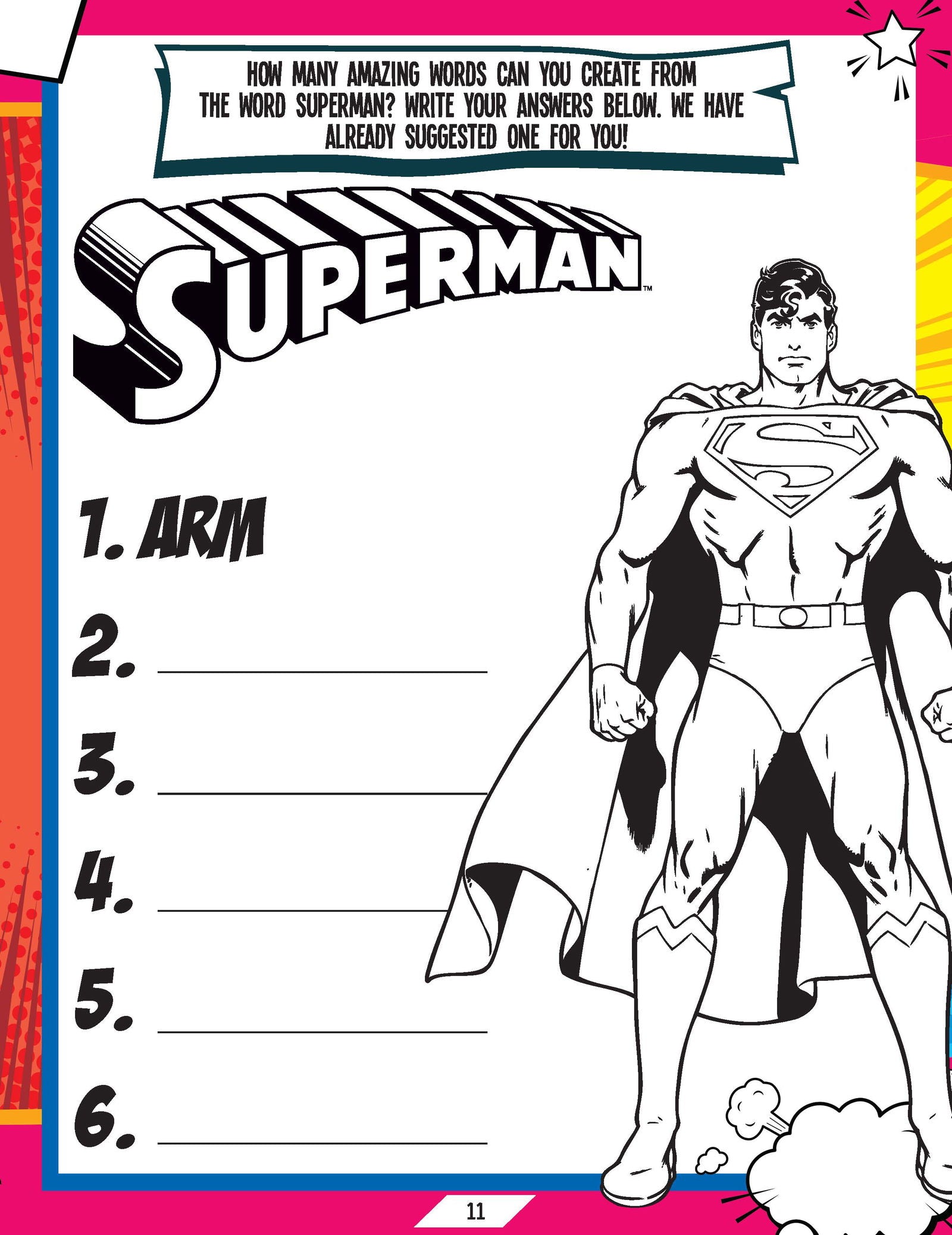 Superman Activity and Colouring  Book - Tinycubs - 