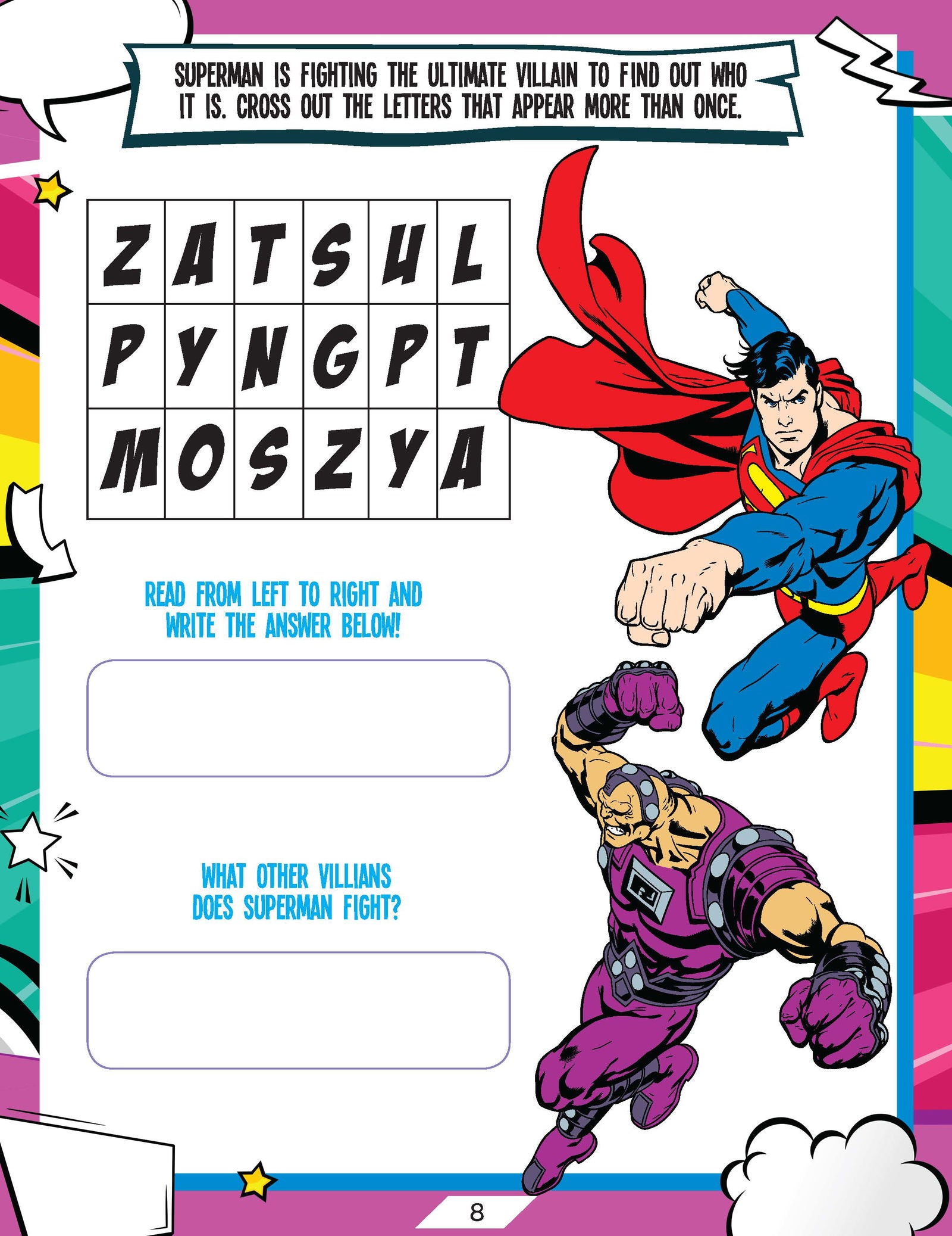 Superman Activity and Colouring  Book - Tinycubs - 