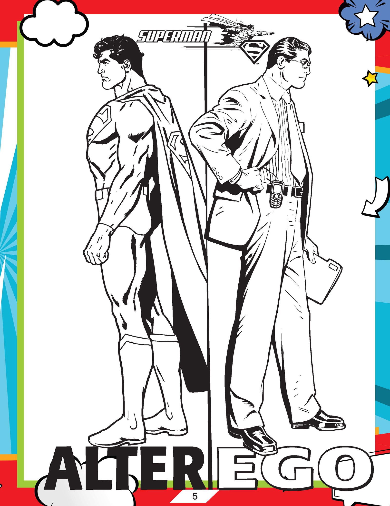 Superman Activity and Colouring  Book - Tinycubs - 