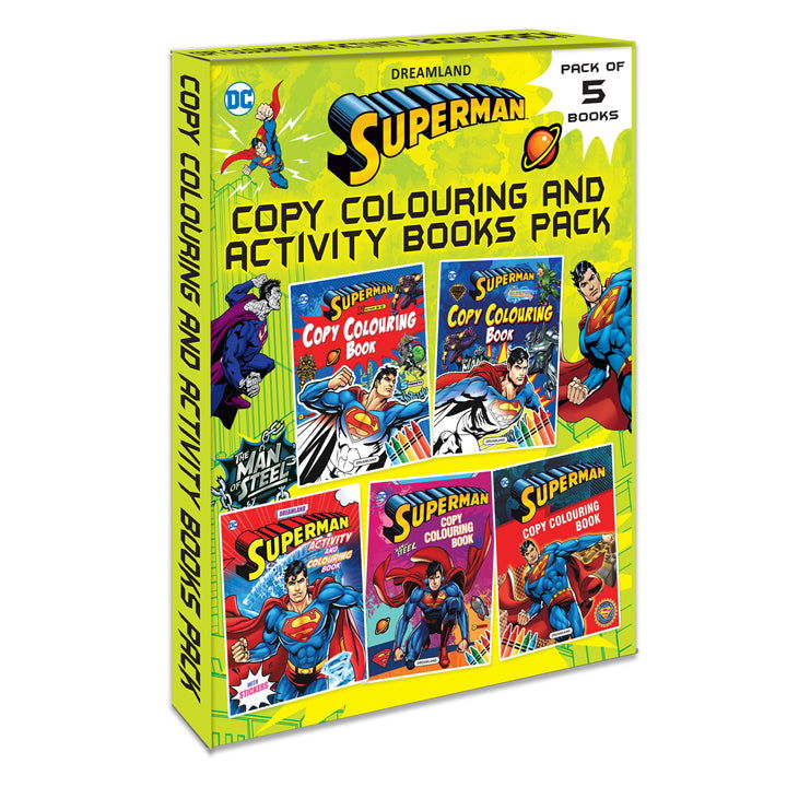 Superman Copy Colouring and Activity Books Pack (A Pack of 5 Books) - Tinycubs - 