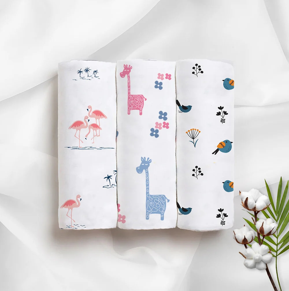 Tiny Lane Savana Bamboo Swaddle Set Pack Of 3