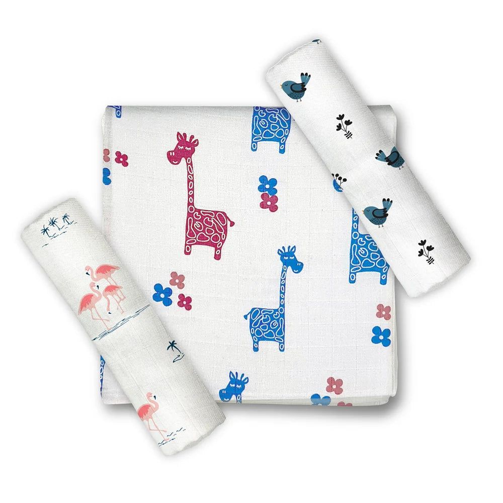 Tiny Lane Savana Bamboo Swaddle Set Pack Of 3