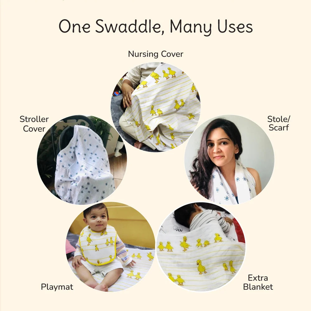 Tiny Lane Savana Bamboo Swaddle Set Pack Of 3
