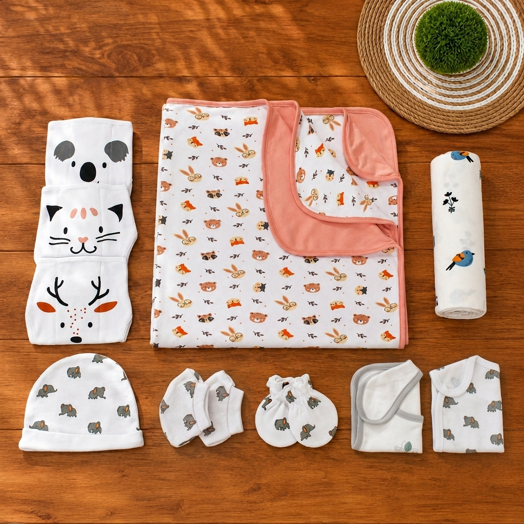 Tiny Lane Cozy Cutie Combos Baby Gift Pack of 10