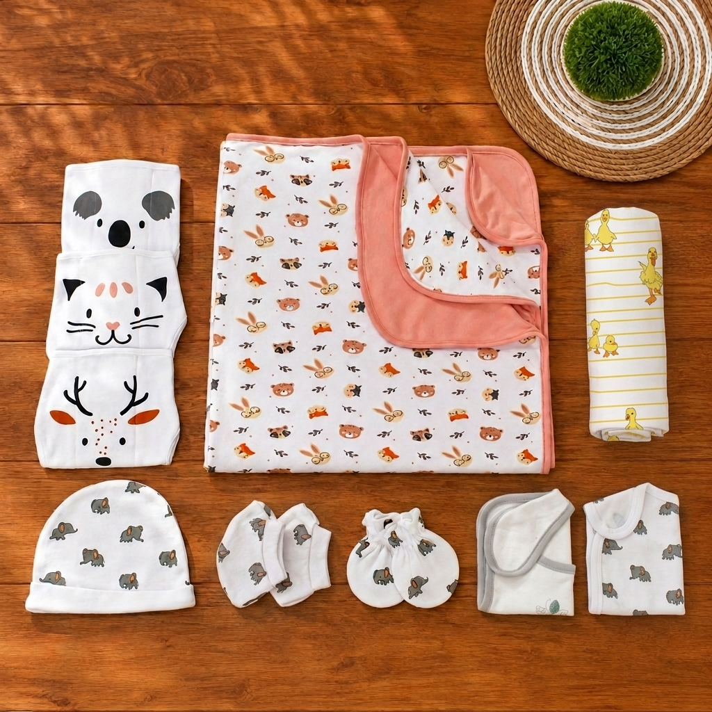 Tiny Lane Baby Bliss Bundle Pack of 10 Baby Essentials Set