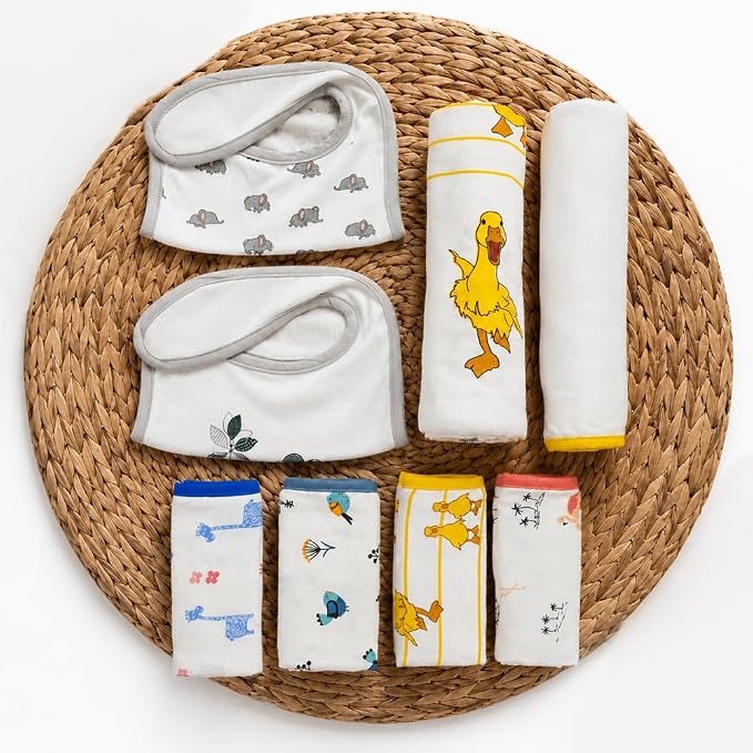 Tiny Lane Newborn Baby Giftset Pack of 11  Multicolor