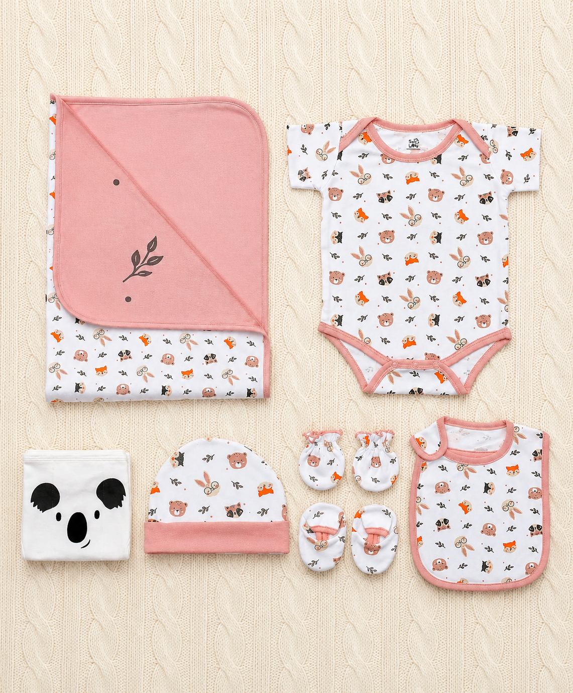 Tiny Lane Tiny Wild Series Gift Set for Infants  Pack of 7  Multicolor