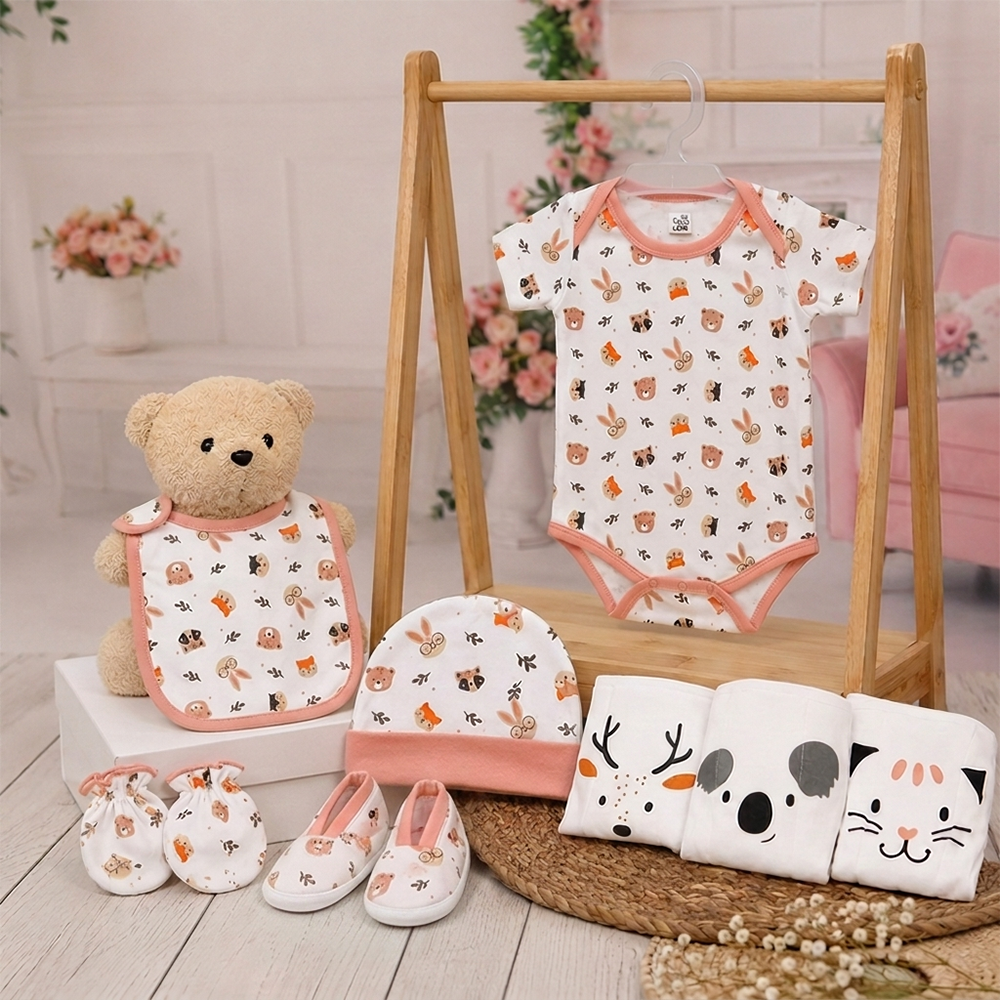 Tiny Lane Tiny Wild Series Infant Gift Pack of 8  Multicolor