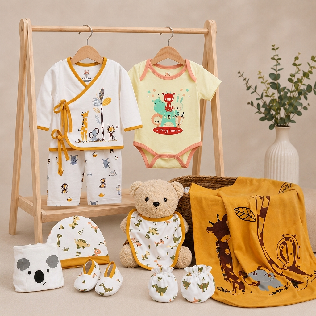 Tiny LaneJungle Tribe Infant Gift Set | Pack of 9
