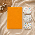 Dry Mat and Nappies Combo Pack of 4 - Orange