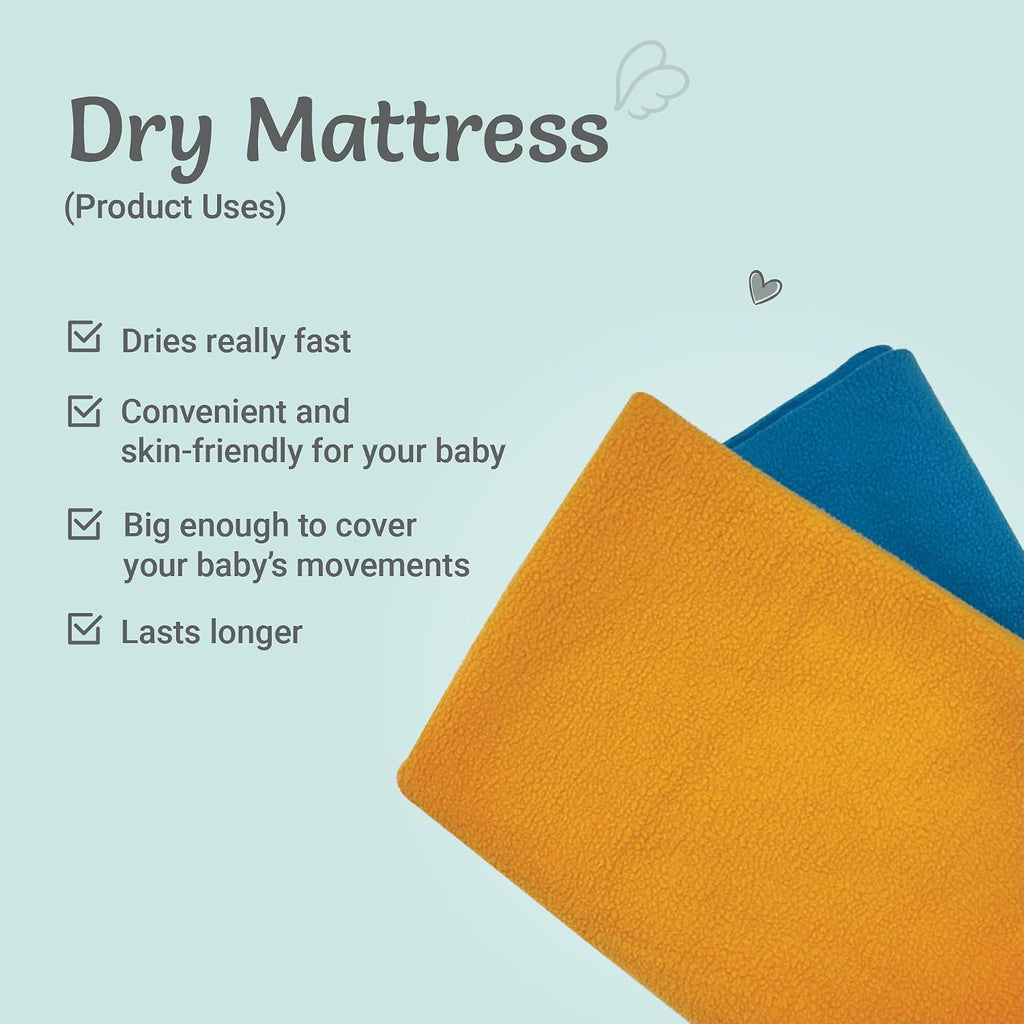 Dry Mat and Nappies Combo Pack of 4 - Orange