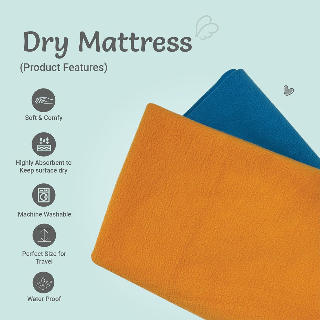 Dry Mat and Nappies Combo Pack of 5 - Purple & Orange