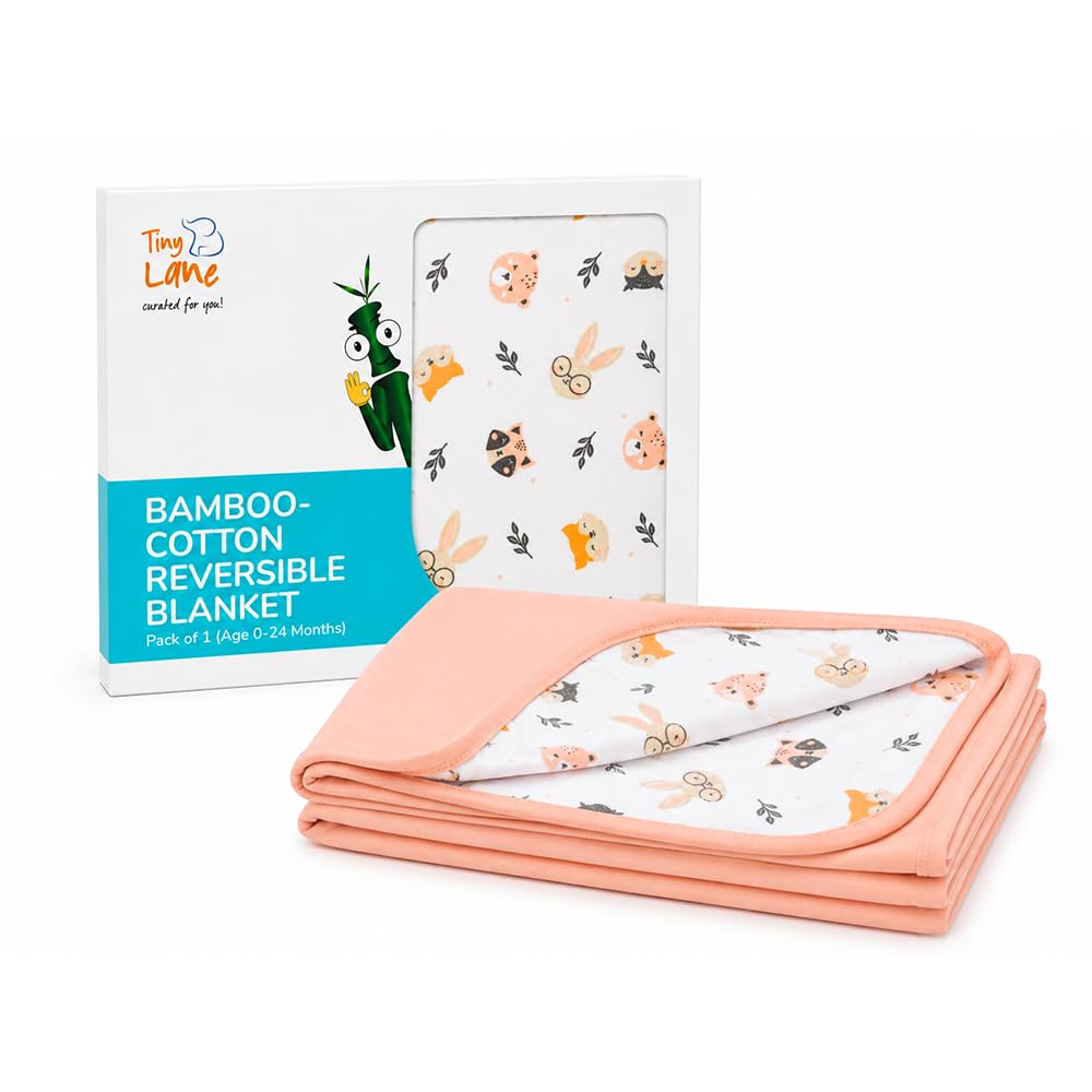 Tiny Lane Faces Design Newborn Baby Blanket