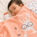 Tiny Lane Faces Design Newborn Baby Blanket